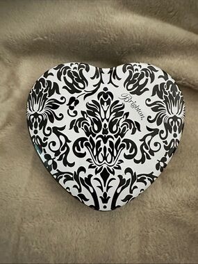 Brighton Black and White Damask Heart Jewelry Box